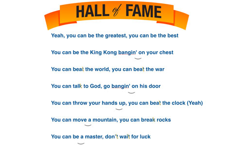 Hall of fame 歌词