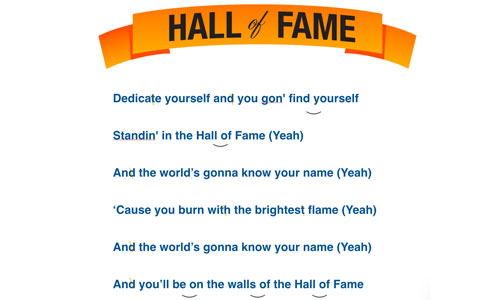 Hall of fame 歌词